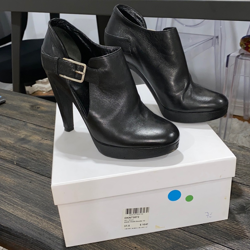 DIOR TSAR BOOTIE BLACK LEATHER